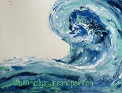 The image for Paint pouring & wine Class $33+ tax full amount. No money is due at class.