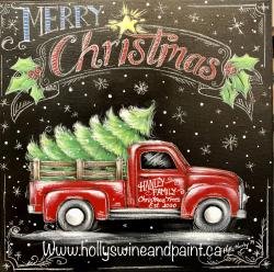 The image for Merry Christmas Truck Wine and Paint Deposit ($30 due at class for a total of $45)